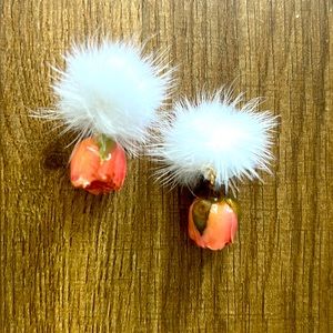 designer floral earrings